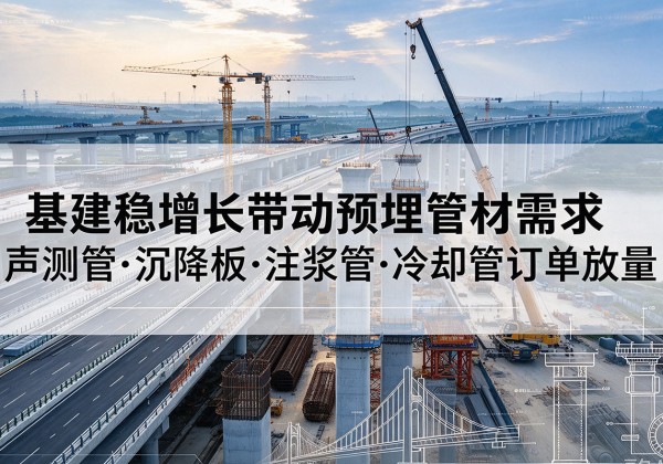 崇川基建稳增长带动预埋监测管材需求，声测管、沉降板、注浆管订单持续放量