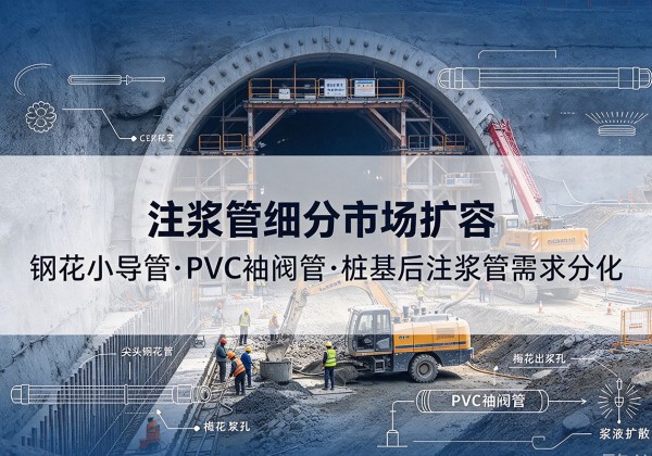 崇川注浆管细分市场扩容，隧道钢花小导管、PVC 袖阀管、桩基后注浆管需求分化